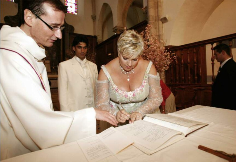 Laurence le jour de son mariage en 2004