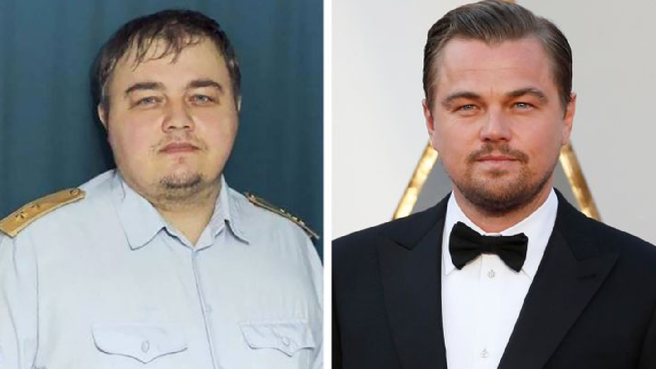 Un officier de police russe et Leonardo DiCaprio